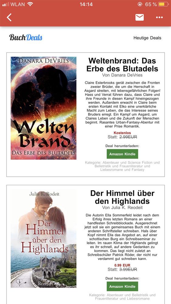 Stark reduzierte und kostenlose eBooks